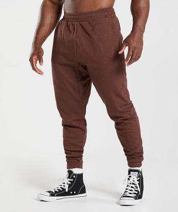 Pantalones Jogger Gymshark Power Hombre Rosas Marrones | CO 3726XYU
